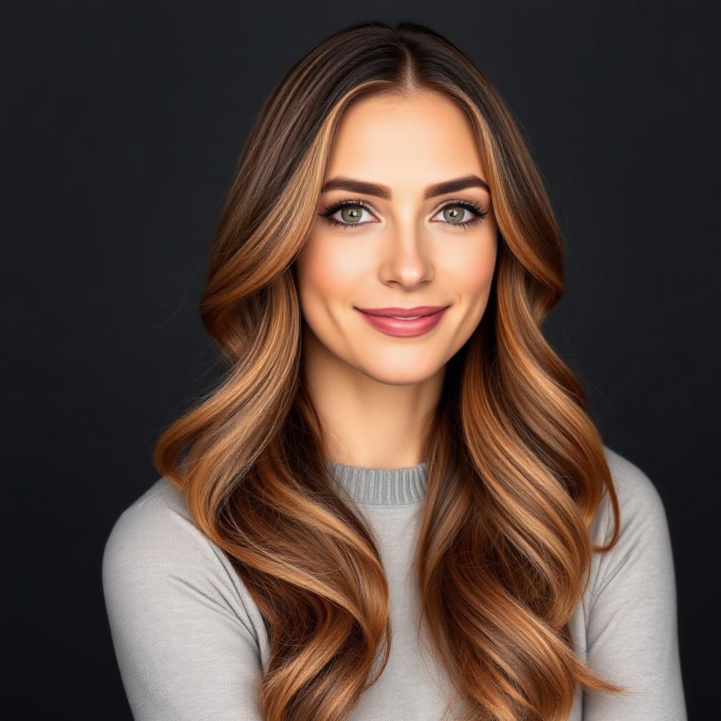Nachher — Glänzende Karamell-Balayage